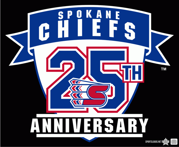 spokane chiefs 2009 anniversary logo iron on transfers for T-shirts